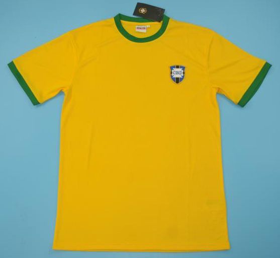 BRAZIL 1970 Pele #10 Retro WORLD CUP Jersey Size XL BRAZIL 1970 Pele #10 Retro WORLD CUP Jersey Size XL