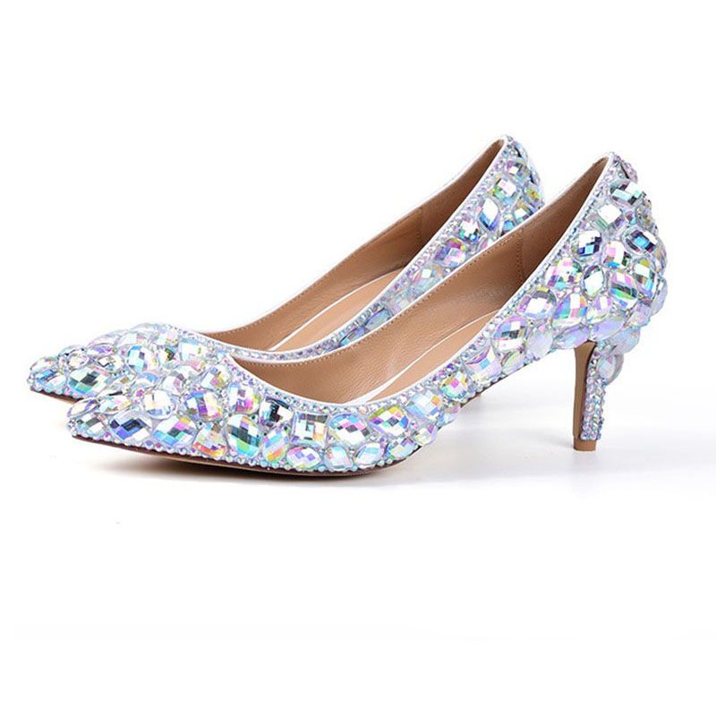 silver shoes kitten heel wedding