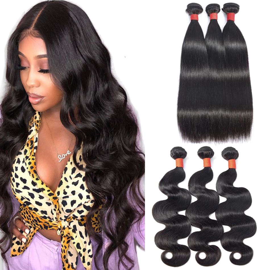 Indian Straight Hair 3 Bundles Raw Virgin Indian Hair Straight 8