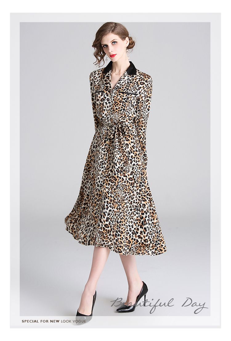 leopard print shirt dress size 18