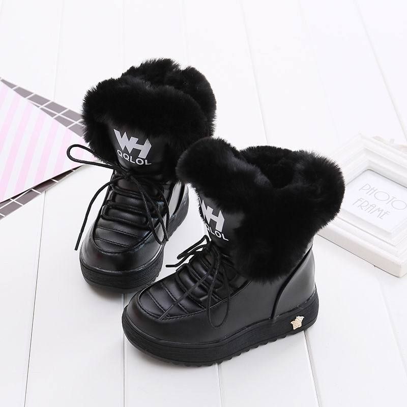 Mudipanda Kids Boots Winter Shoes Girls Kids Winter Boots Black Pink Botte Enfant Fille Add Wool Warm Winter Shoes For Students Y200104 Boots For Girls Size 2 Boots For Toddler From Shanye07