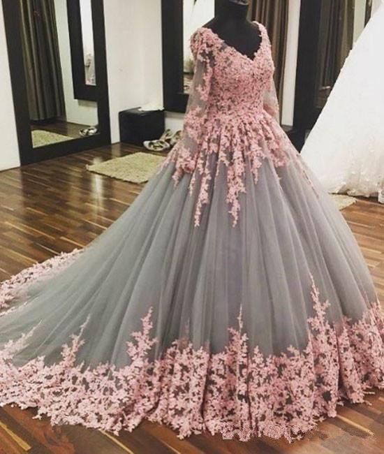 grey colour gown design