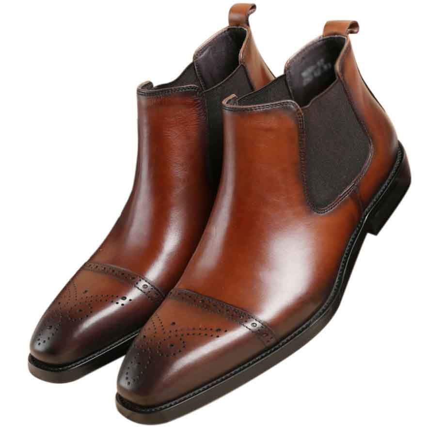 dress leather boots mens