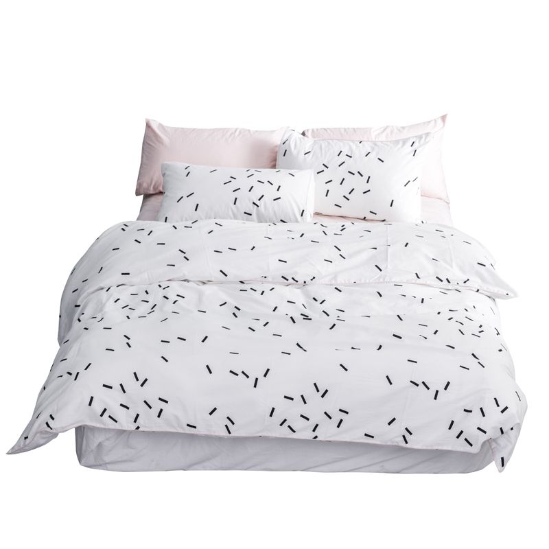 Modern Simple Design Bedding Set Cotton Twin Queen King Size Black