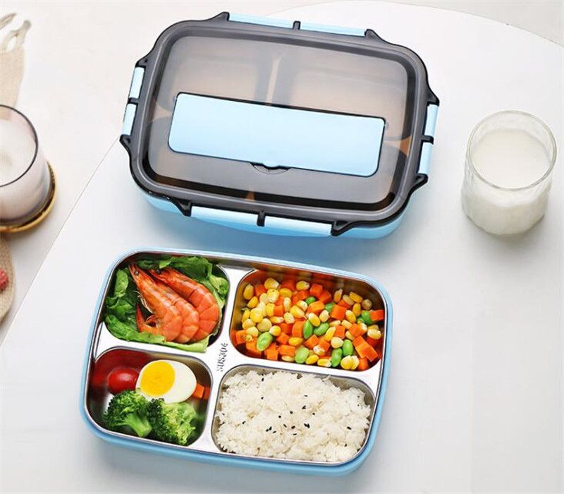 304 Stainless Steel Lunch Box New Japanese Style Compartment Bento Box