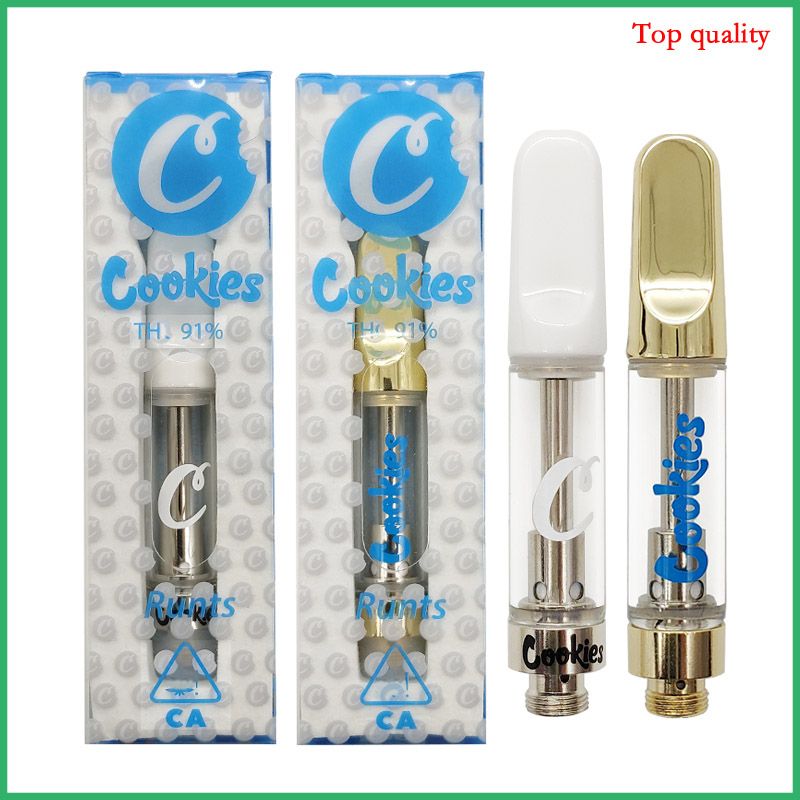 Cookies Empty Vape Carts Blue Logo Carts Package For Thick Oil