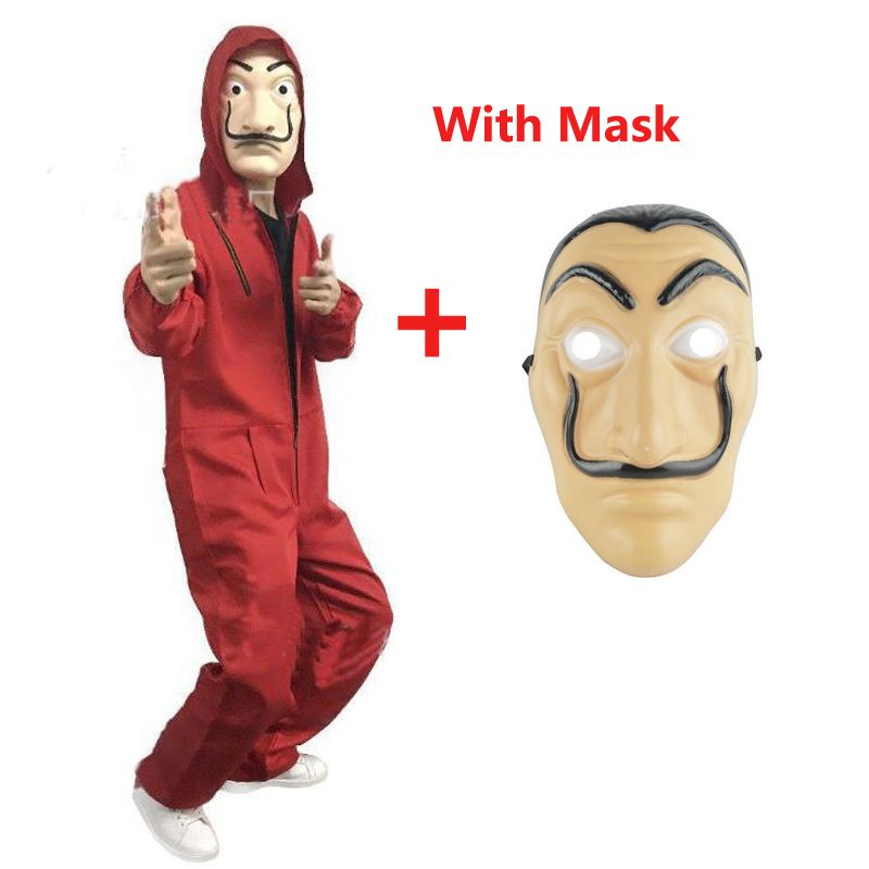 2020 Sexy Salvador Dali Cosplay Costume La Casa De Papel Face
