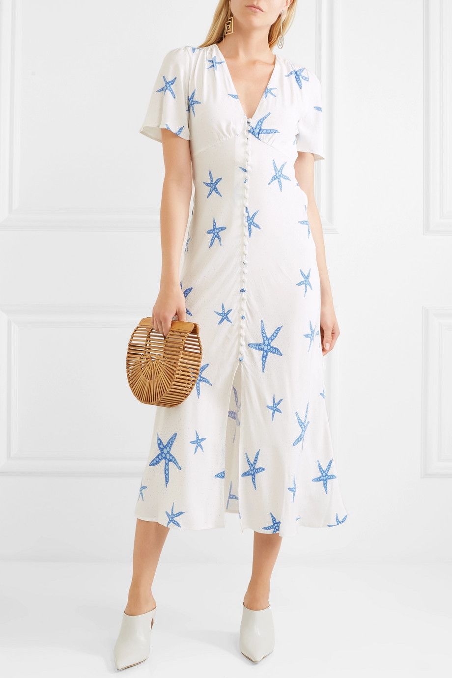 vestido de crepe branco