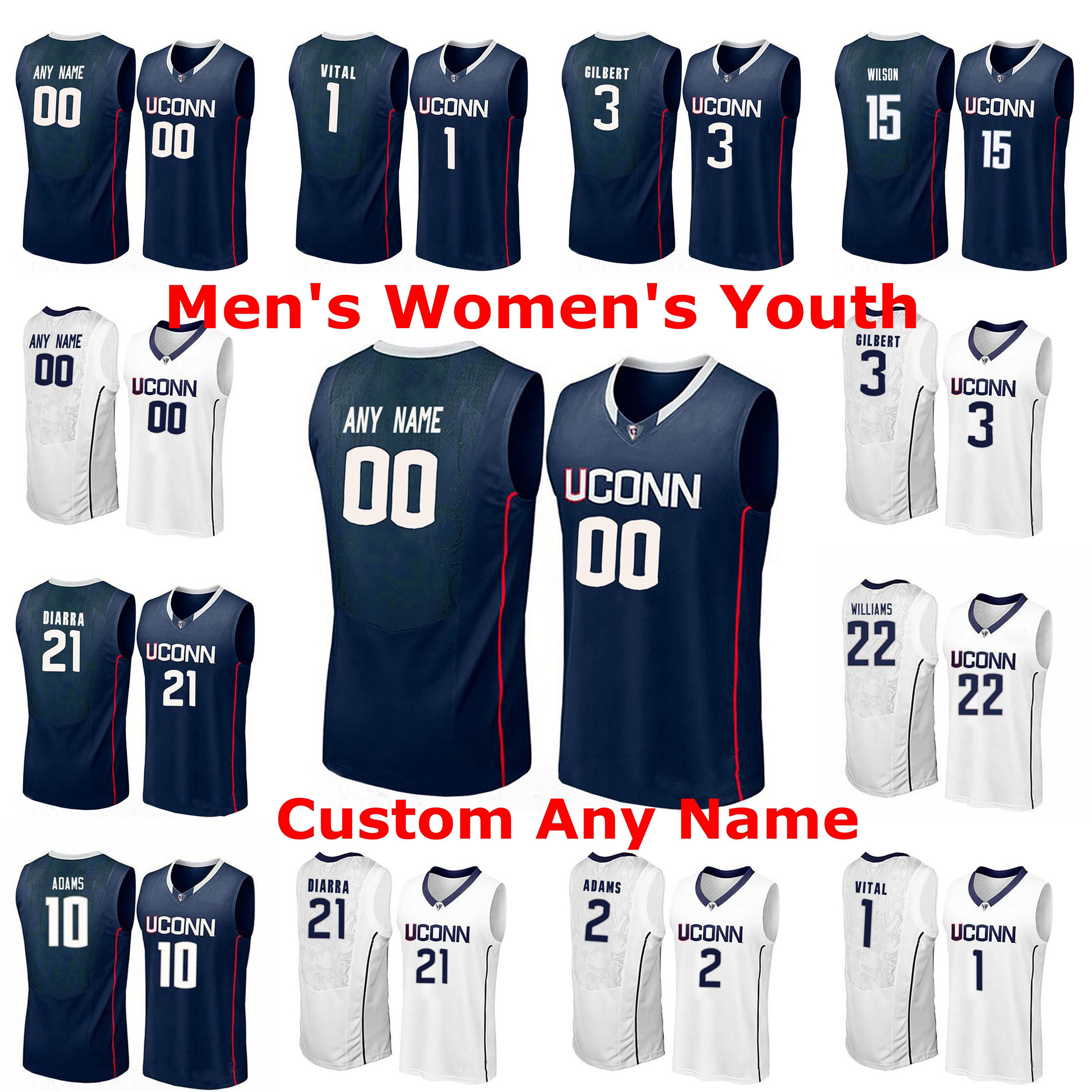 2021 Uconn Huskies Jerseys Alterique Gilbert Jersey Jalen Adams Ray