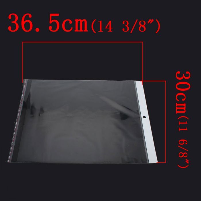 DoreenBeads Retail Plastic Bags Self Adhesive Seal TransparentUsable Space 31.5cmx30cmW/Hang ...