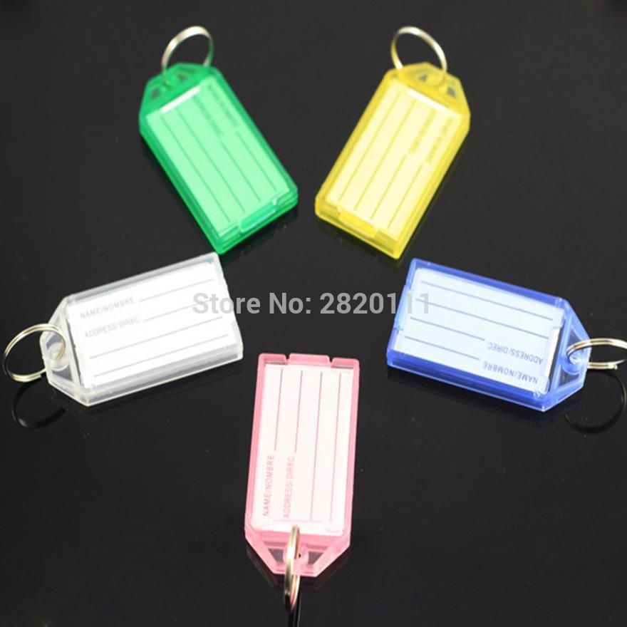 blank plastic luggage tags