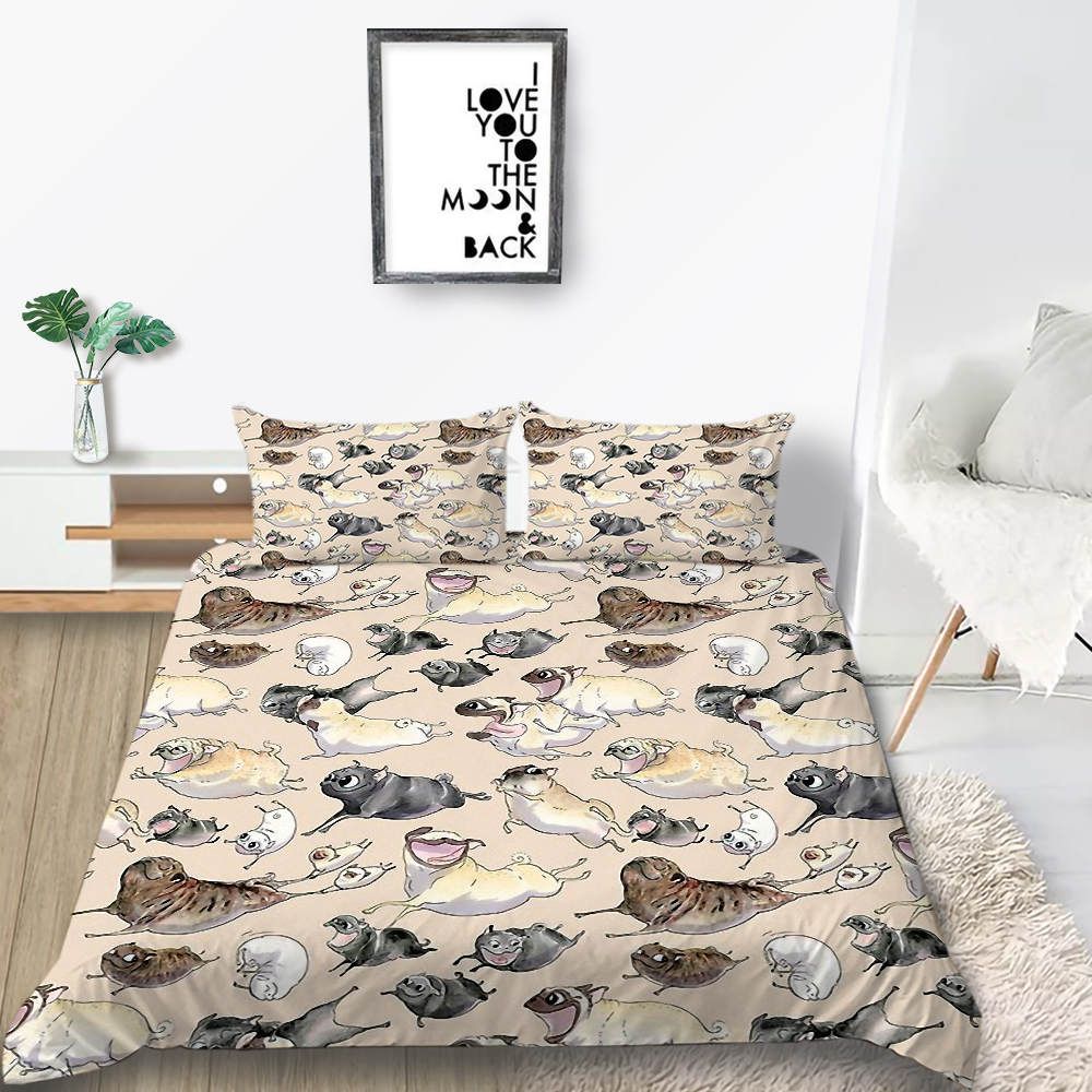 Shar Pei Bedding Set Creative Cartoon Cute Funny Duvet Cover King