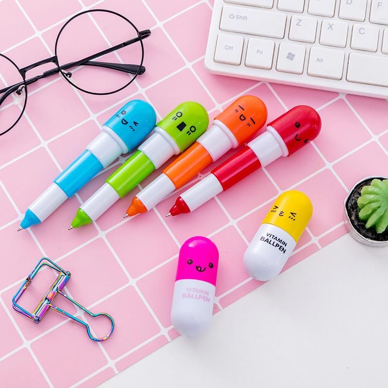 Student Cute Pill Pen Cartoon Expression Retractable Capsule Pen Creative Stationery Ballpoint Pen Kawaii School J200298 Student Cute Pill Pen Cartoon Expression Retractable Capsule Pen Creative Stationery Ballpoint Pen Kawaii School J200298
