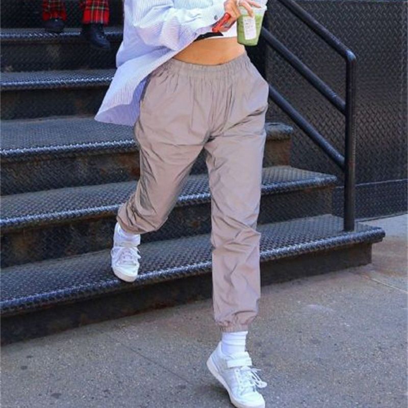 Plus size outlet reflective joggers
