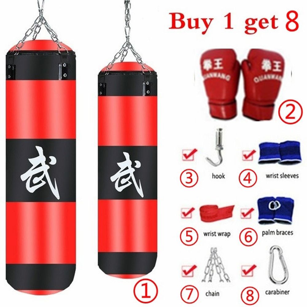 39/" 100CM Training Fitness MMA Boxing Heavy Sand Punching Bag Boxing Golves