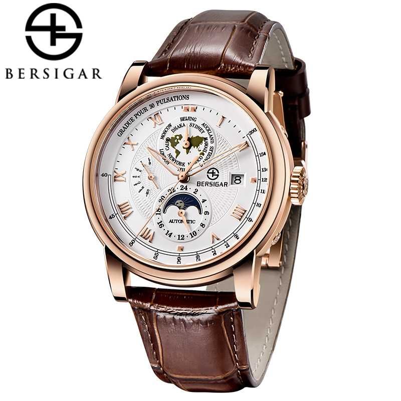 Acquistare Orologio Da Polso Birsigar Orologio Uomo Cinturino In Pelle  Meccanica Automatica Impermeabile 5atm Moda Business Relogio Masculino  Economico | Consegna Veloce E Qualità | It.Dhgate