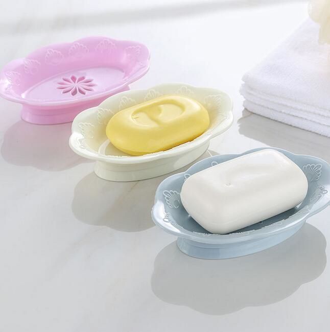 Tenedor de jabón de baño de plástico de placa de plástico con estante de jabón de plástico 