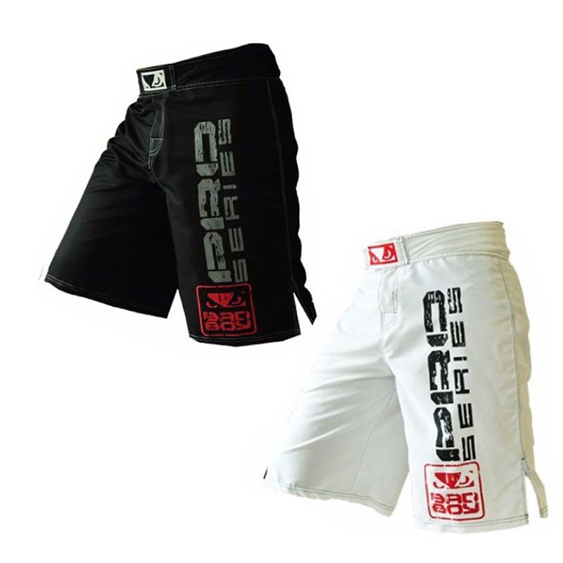Blanco Muay Thai Boxeo Pantalones de entrenamiento de cortos de boxeo Tiger