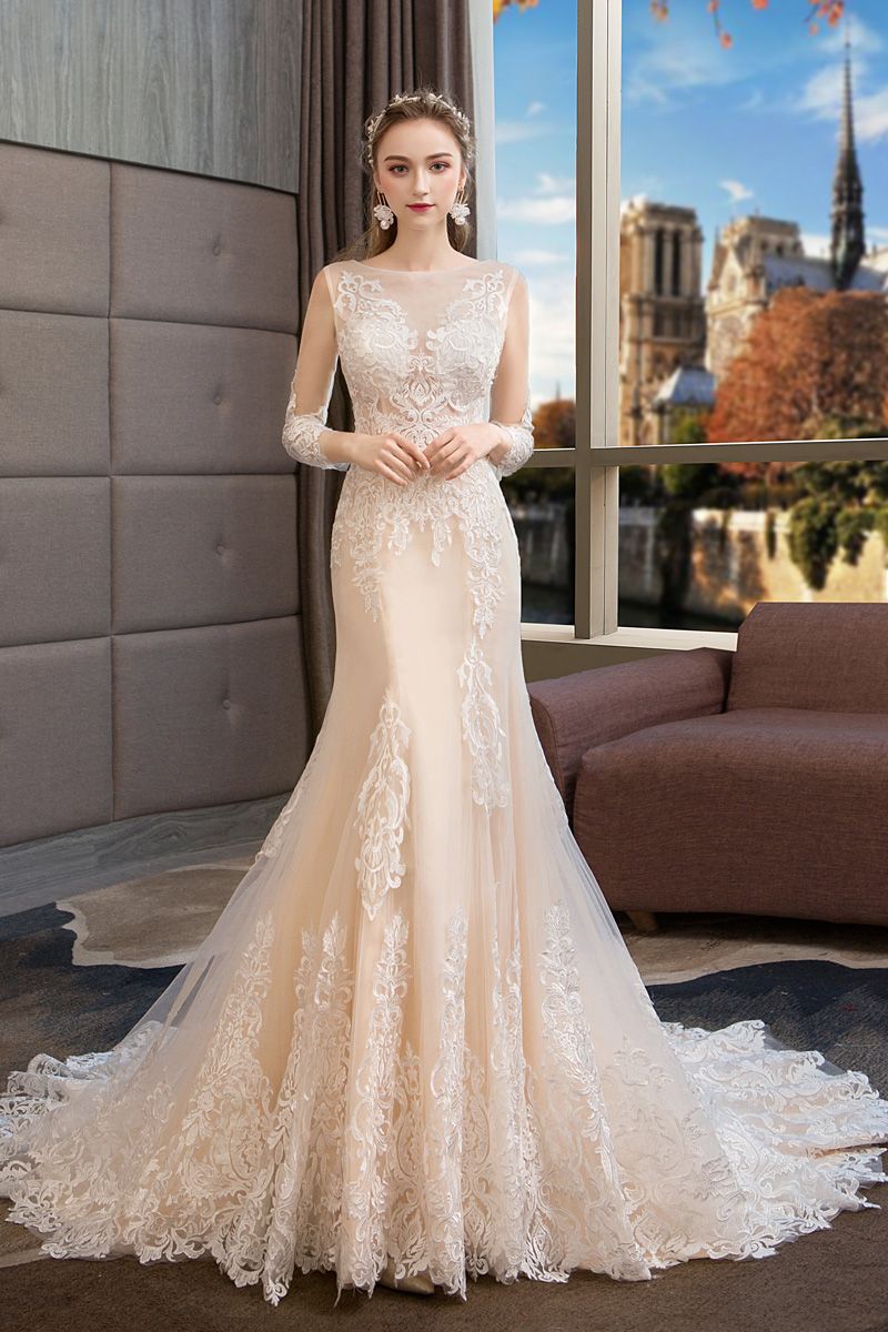 Fishtail Wedding Dress With Long 
