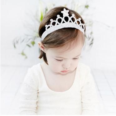 Baby Infant Luxury Start Crown Headbands Girl Wedding Hair Bands