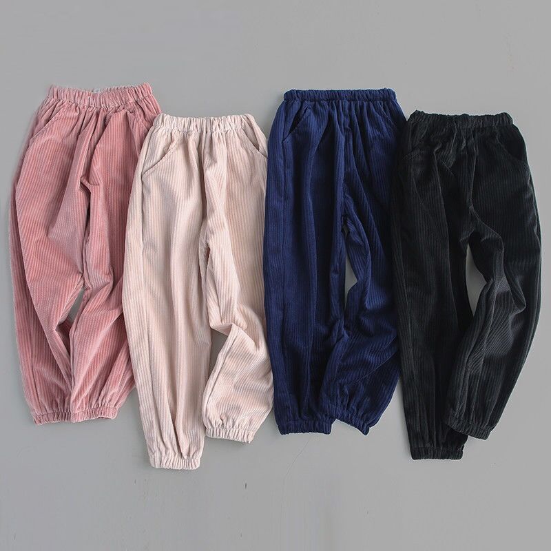 Infant Baby Toddler Girls Boys Casual Long Pants Trousers Kids Fall Winter Cartoon Print Sweatpants 1-4 Years Old