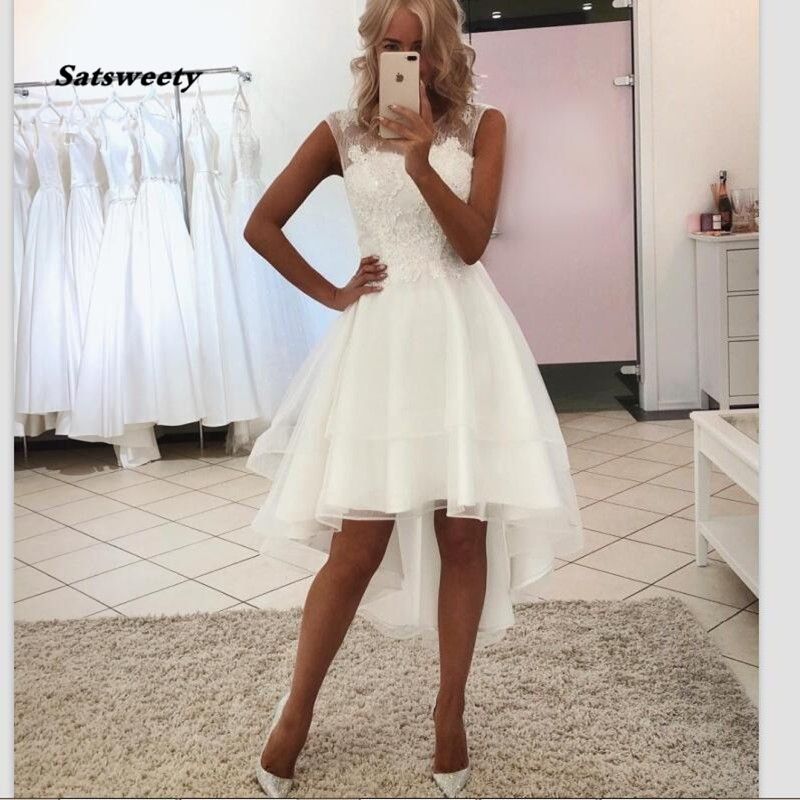 white lace bridal shower dress