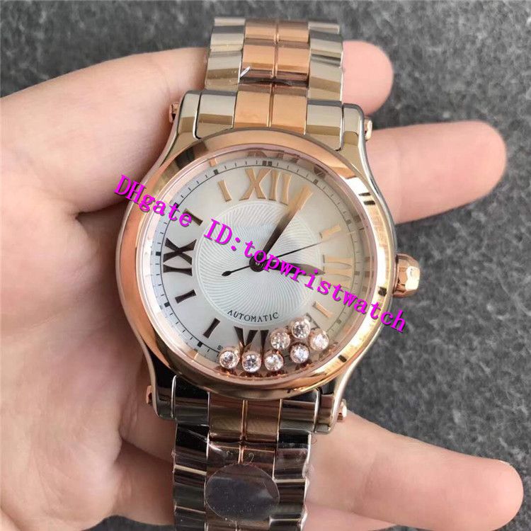 Compra YF Fábrica FELIZ Diamantes De Lujo Del Reloj Suizo Mujer 2892  Mecánico Automático 28800 Vph Mujeres De Los Relojes De Zafiro De 18  Quilates Rose Acero Inoxidable Oro Barato | Entrega