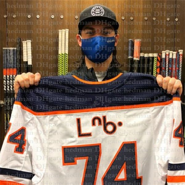 2020 2021 Edmonton Oilers Jerseys 74 Ethan Bear Lnb Honours First