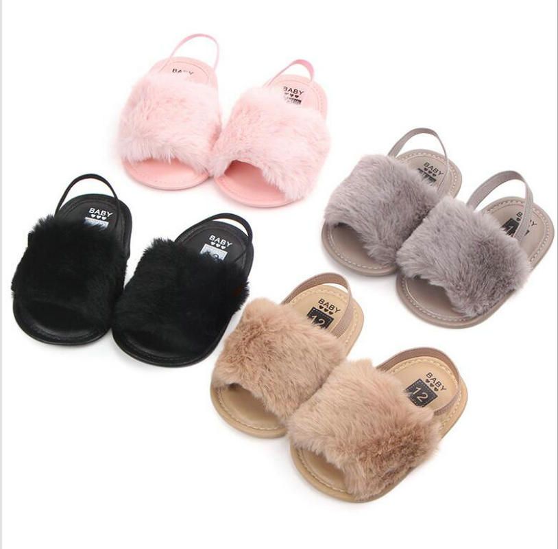 2020 Baby Girl Fur Slipper Sneaker 