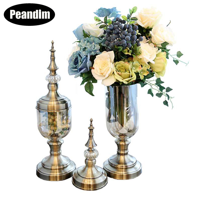 satin al peandim cicek vazo seker kavanoz masaustu vazolar bronz renk mum standi dugun tall cam vazo dekorasyon ev dekorasyon hediyeler tl863 05