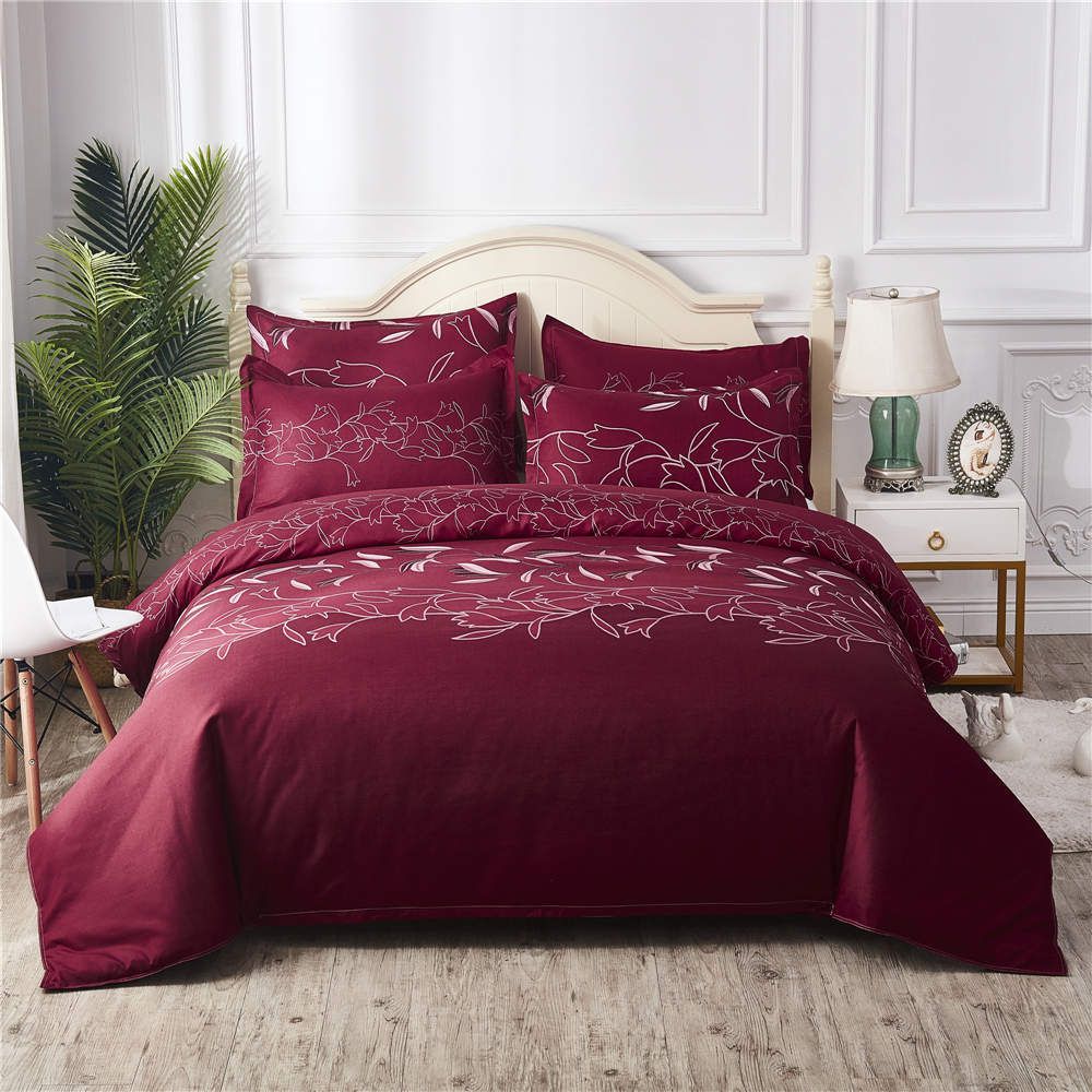 Hot Sale Red Bedding Set King Twin Queen Size For Home Textile