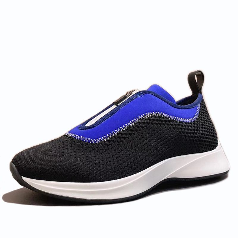 black zip up trainers