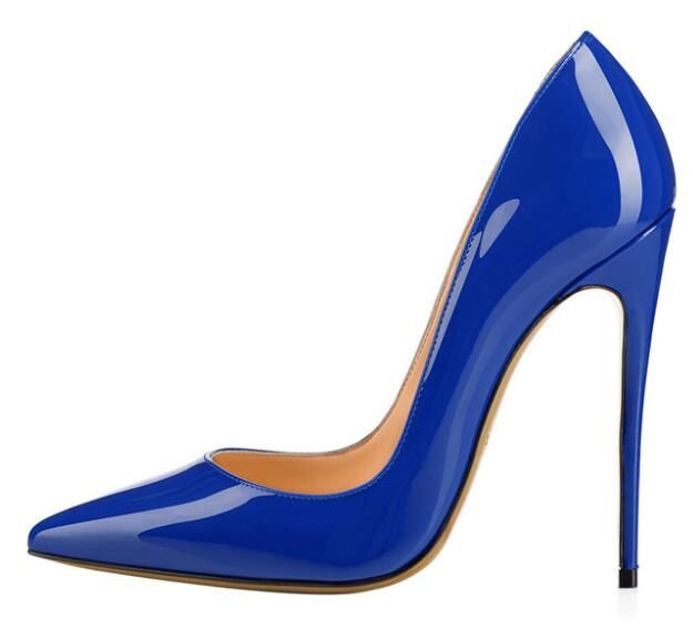 scarpe con tacco blu