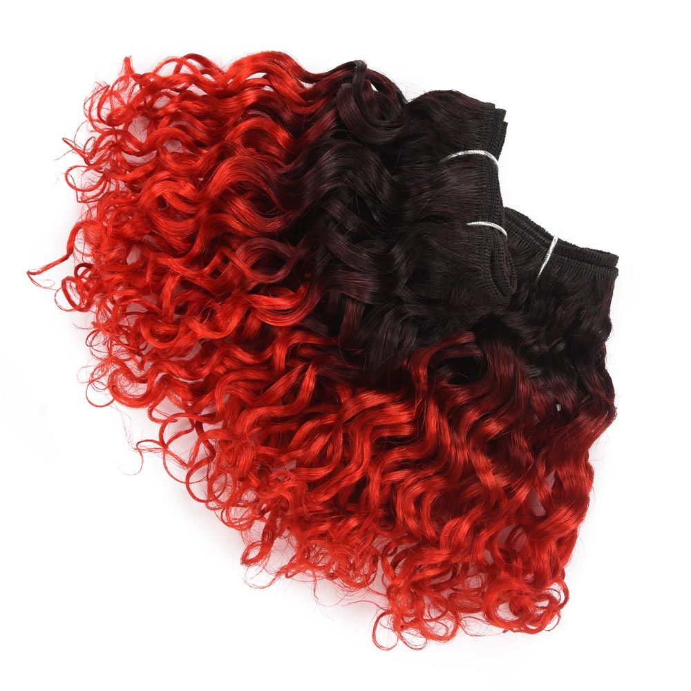 Bob Wave Peruvian Virgin Hair Texture Water Wave T1b Red Ombre