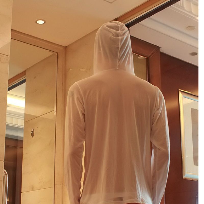 2020 Sexy Men Pajamas Set Yoga Wear Pajamas Sleepwear See Through Loose