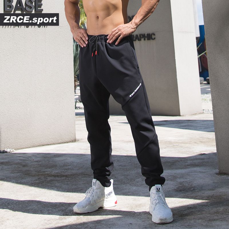 ZRCE Joggers Men Pocket Zipper Black 