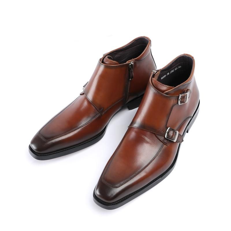 monk strap dress boots
