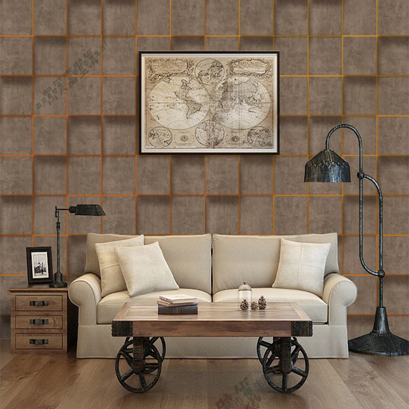 Good Quality Modern Minimalist Checkered Thick Velvet Velvet Non Woven Wallpaper 3d Geometric Tv Back Home Wall Roll Nordic Plaid Wallpaper Angelina