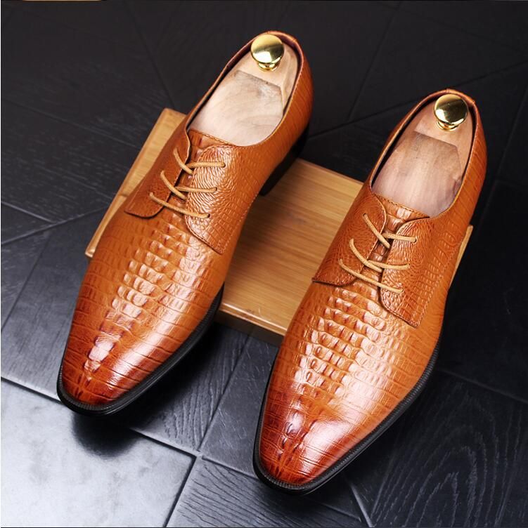 crocodile skin men's shoes