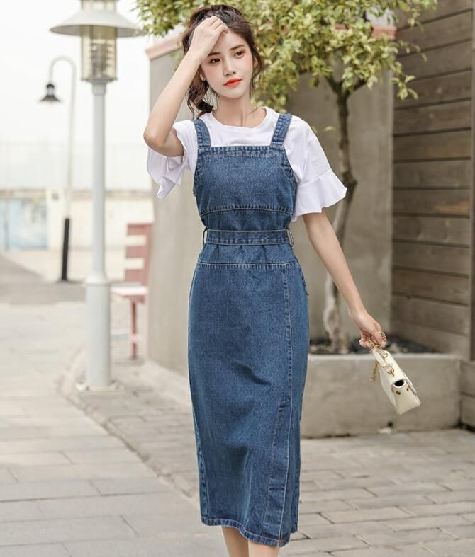Fitted Jean Dress Online Sales, UP TO 