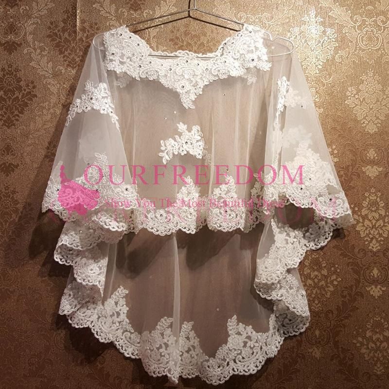 lace tulle wedding wrap