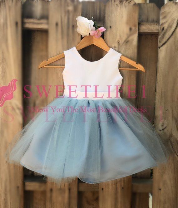 light grey flower girl dresses