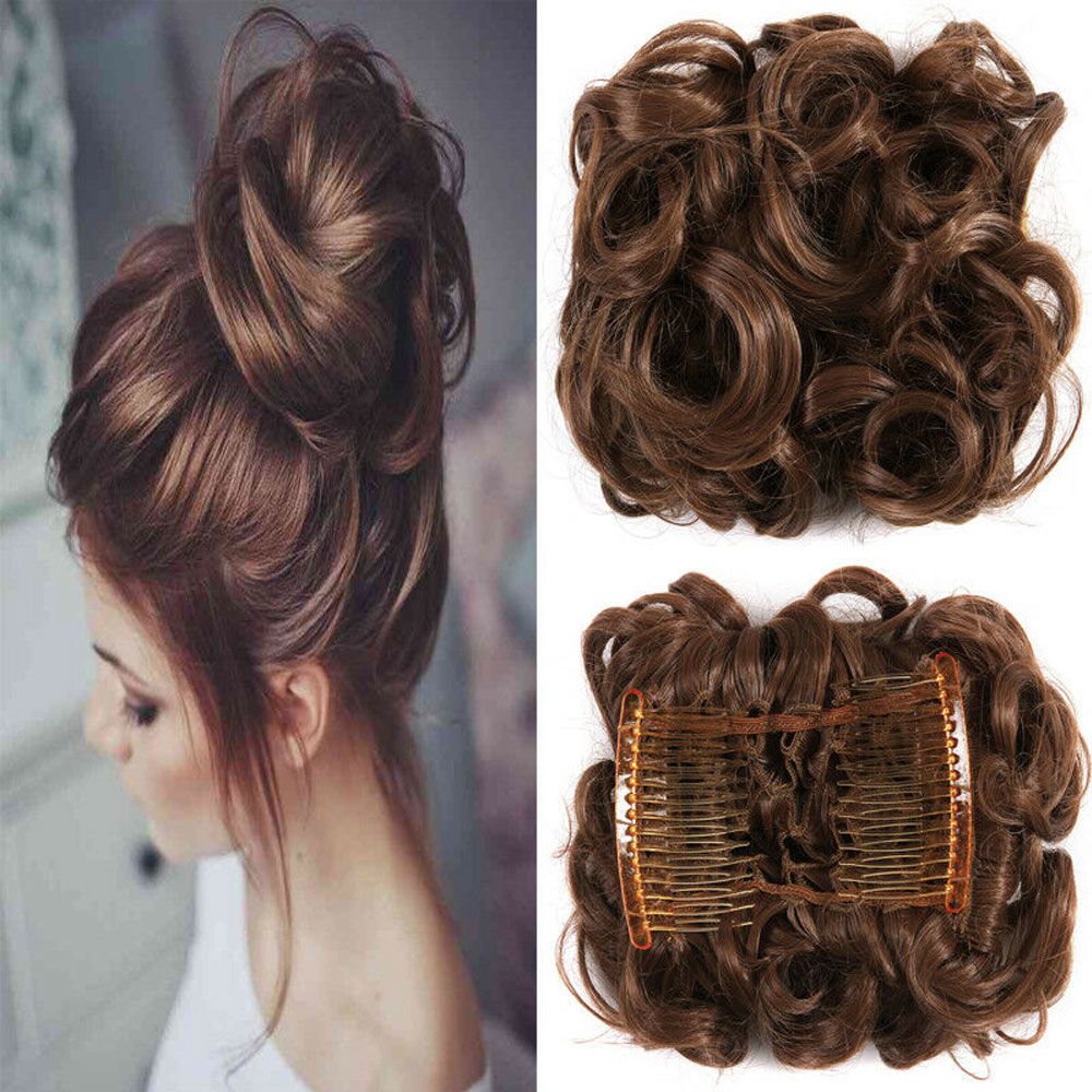 2019 Newest Large Comb Clip In Curly Hair Piece Chignon Updo