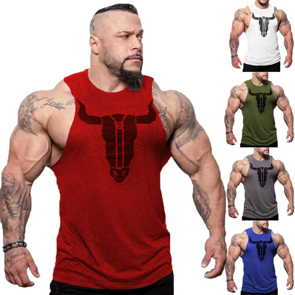 camisetas sin manga gym hombre