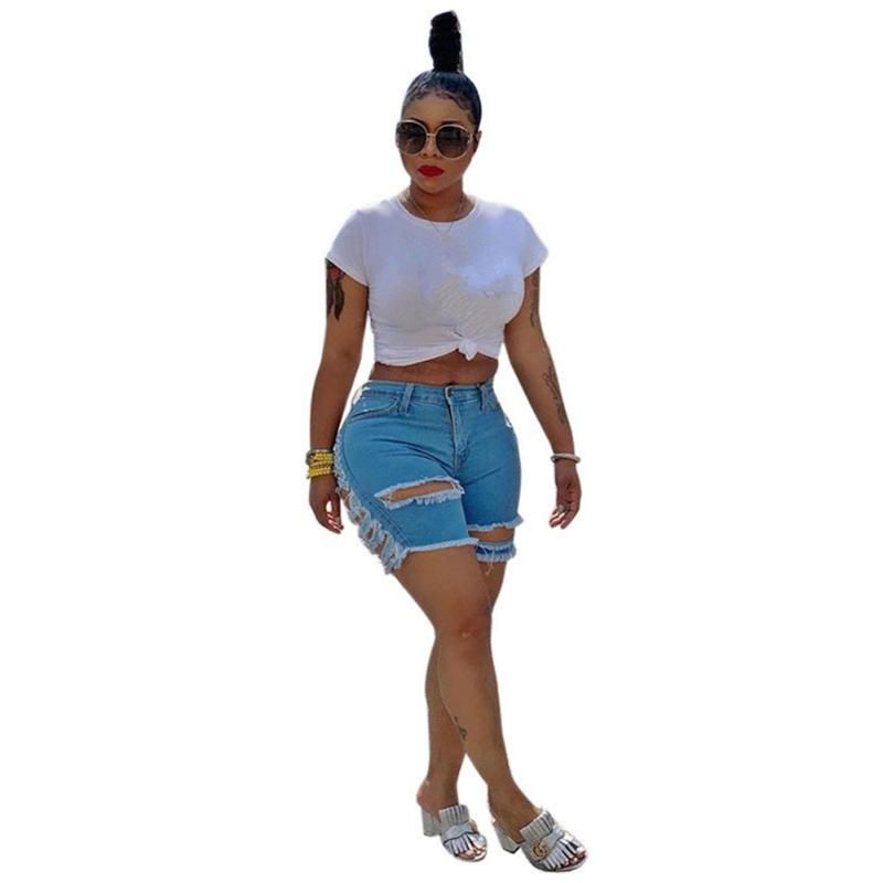jean biker shorts