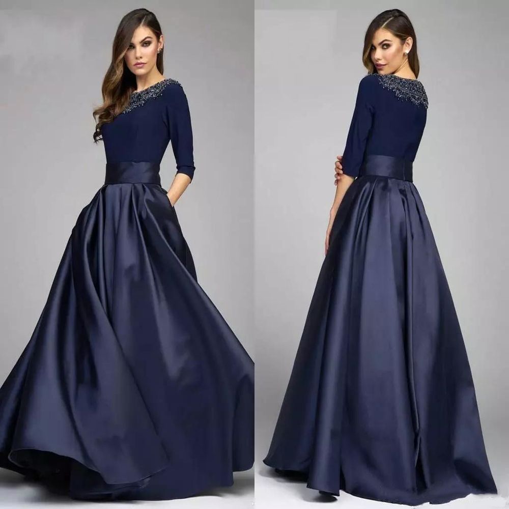 long navy mother of the groom dresses