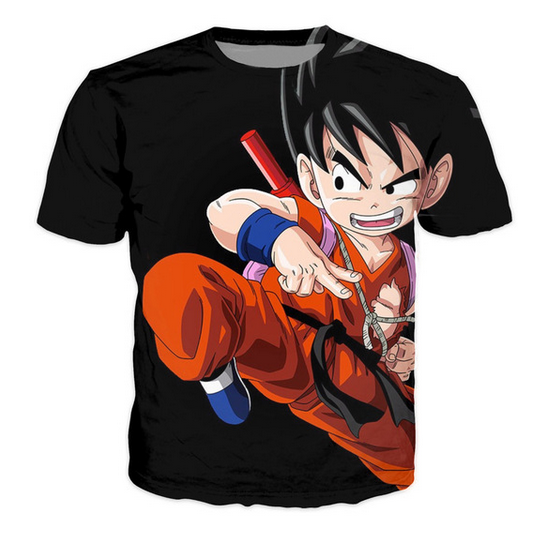 Dragon Ball Z Nueva moda Ropa hombre / mujer Saiyan Goku Camisetas de estilo veraniego con