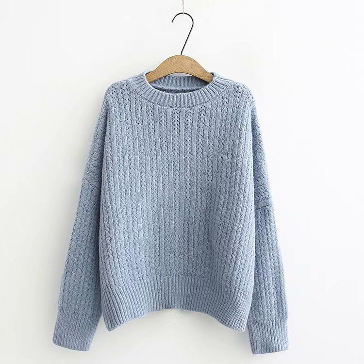 2019 2019 Spring New Pattern Korean Thickening Bat Sleeve Hemp Flowers Knitting Pullover Easy Woman Sweater From Menstrend 36 19 Dhgate Com