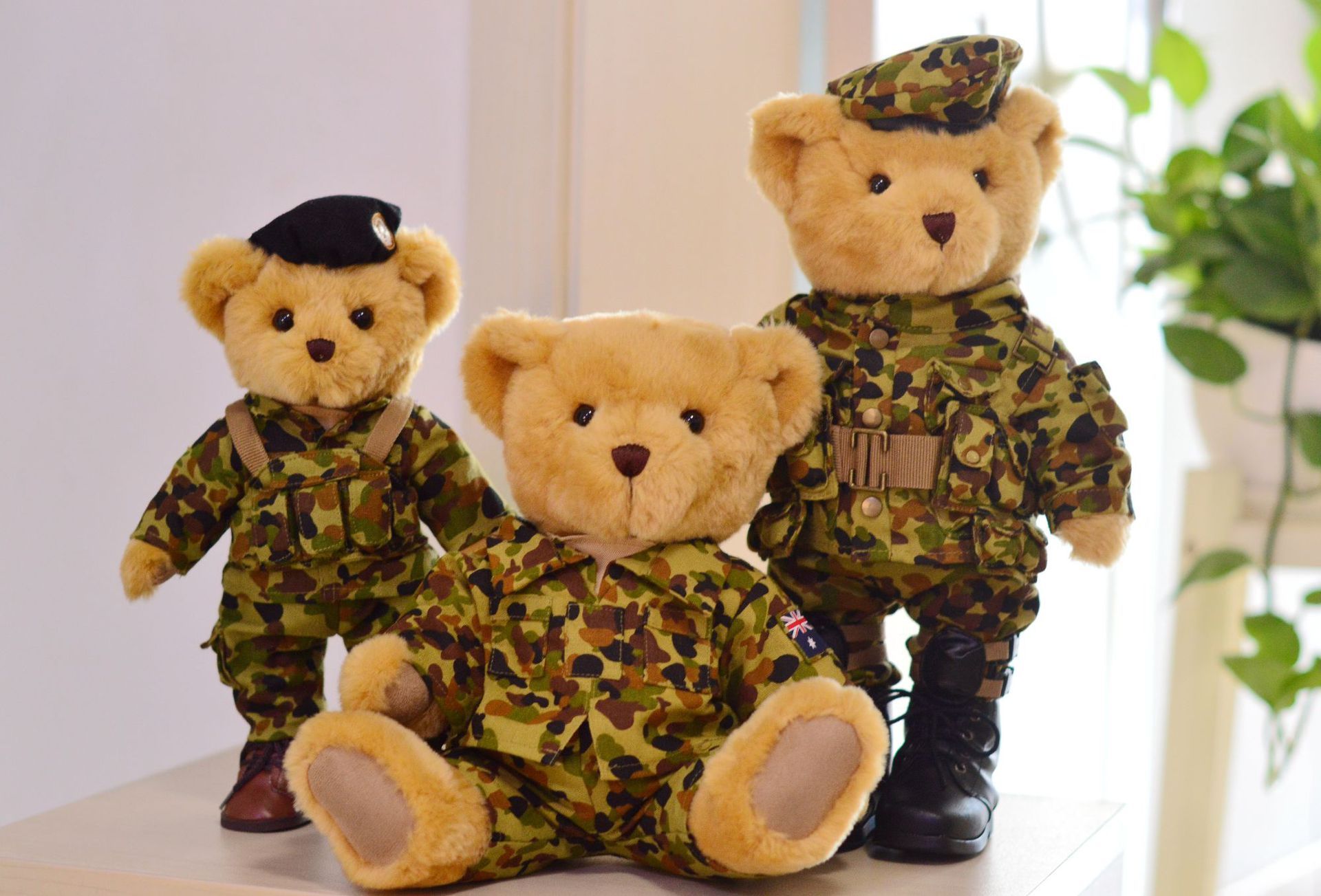 Pato aprender Posesión Regalos 30cm articulaciones giratoria peluche Ejército de la muñeca del oso  de camuflaje militar de juguete