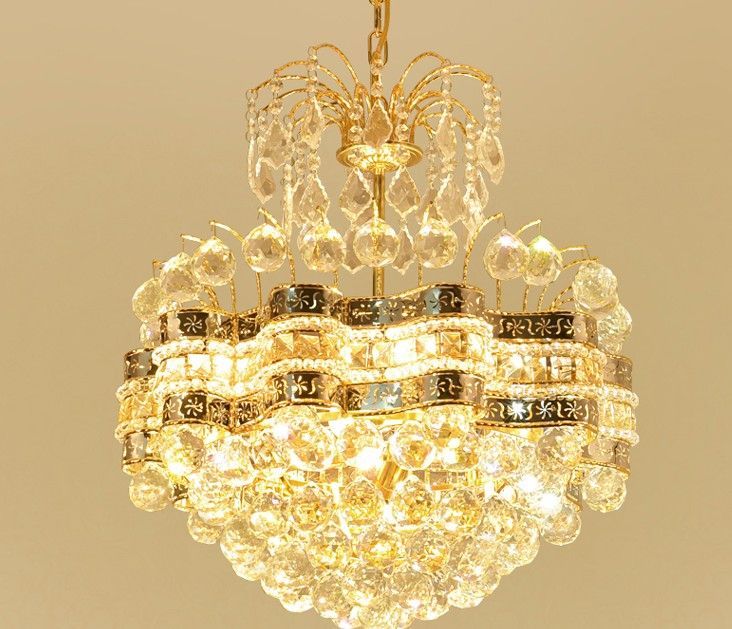 compre moderna del oro led lamparas de cristal luz de techo de la lampara de 48cm luminarias suspendidas lamparas luces para comedor alcoba